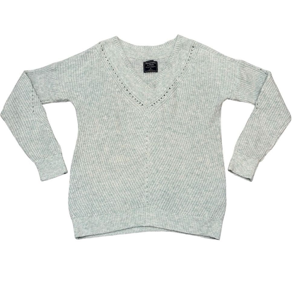 Abercrombie & Fitch Mint Green V-Neck Sweater Size M